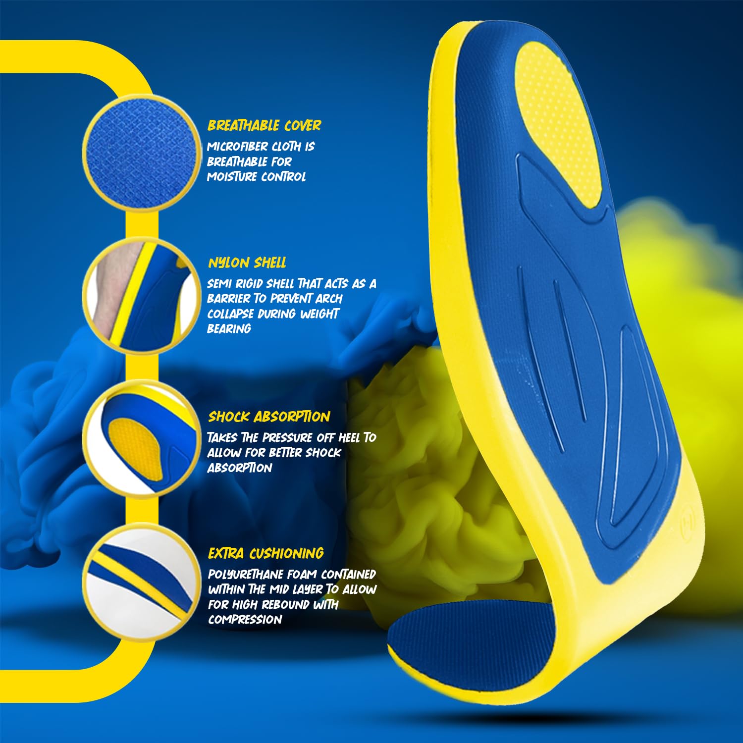 Atlas Arch Support insoles demonstrate heel-arch stability inside a shoe