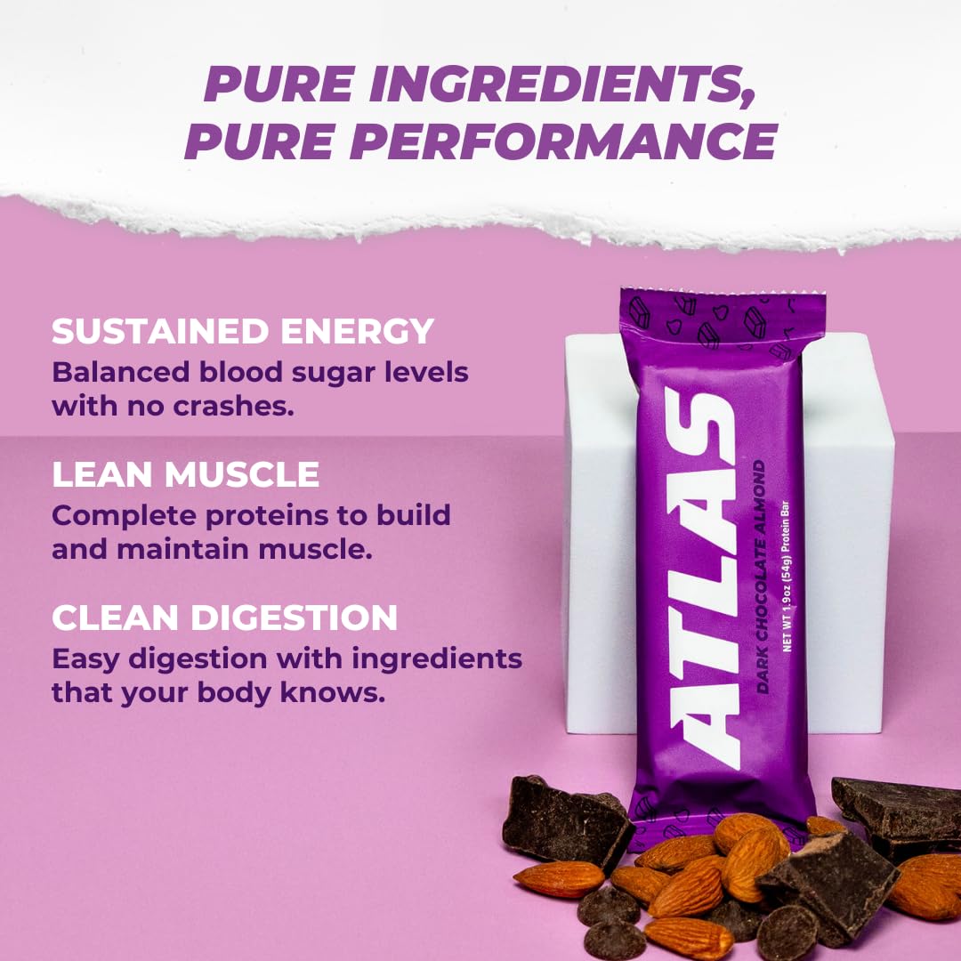 Atlas Bar clinically tested for blood sugar stability—balanced option.