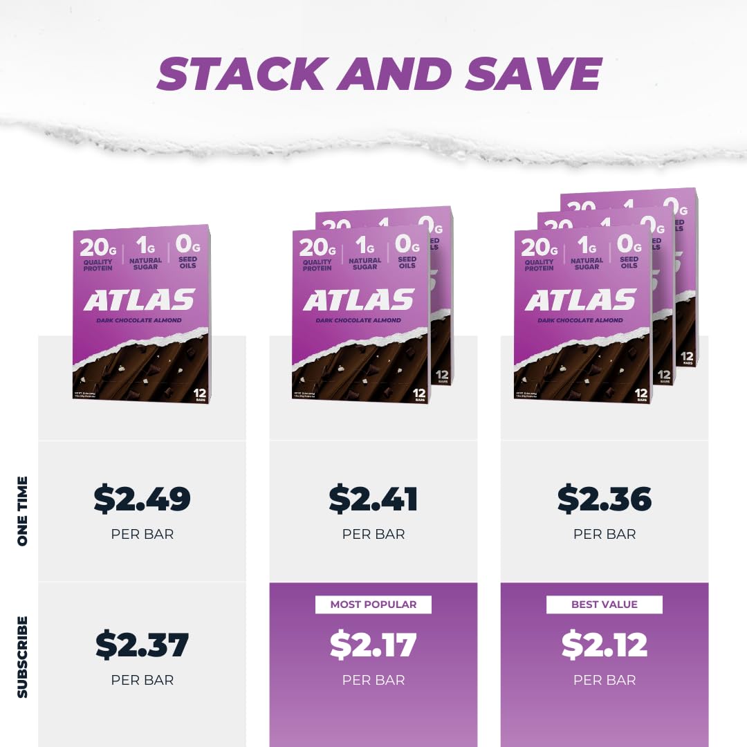 Atlas Bar two-pack—great value for on-the-go snacking.