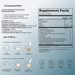Atlas Coffee Club Lion's Mane, Reishi, Cordyceps blend image suggests mental clarity and sustained energy.