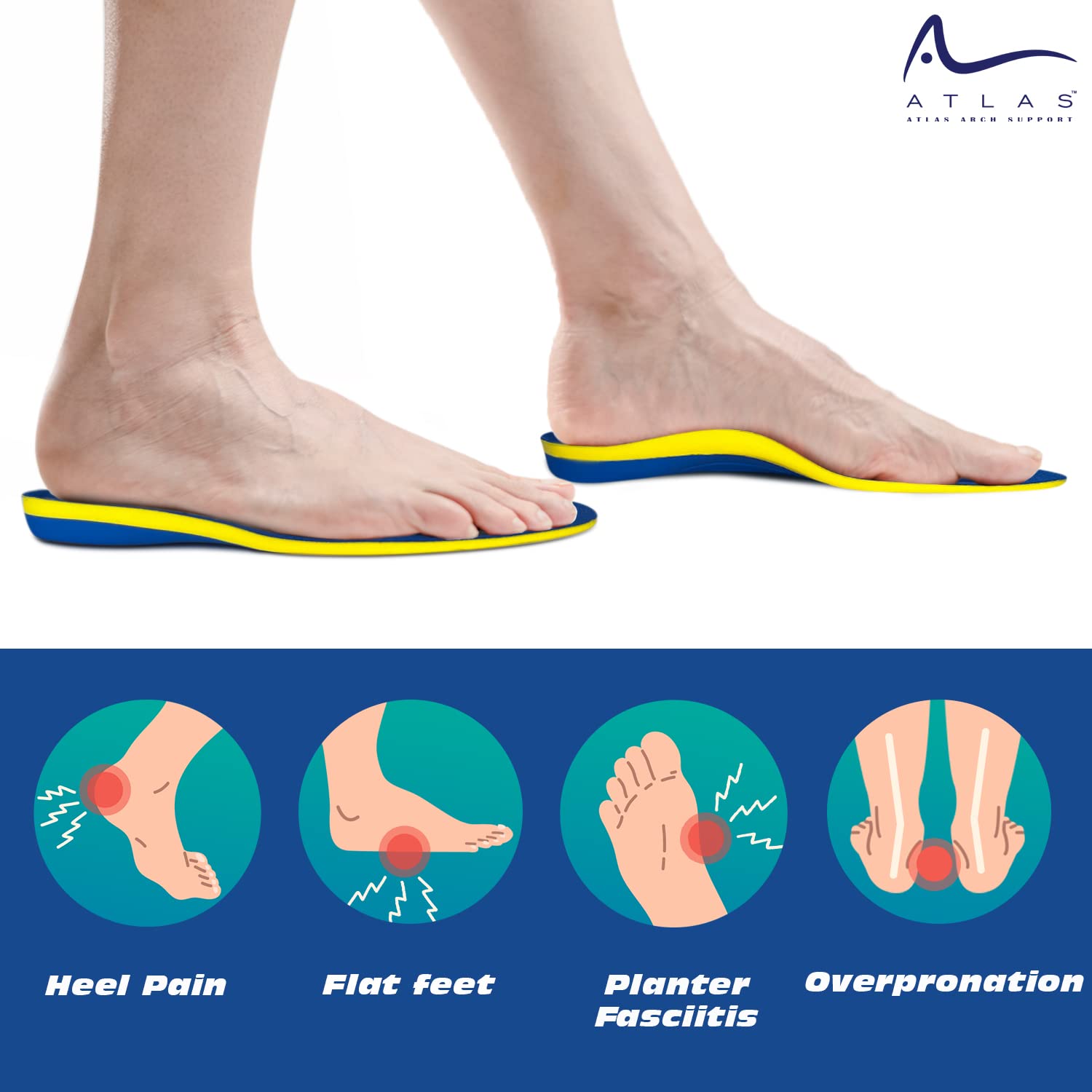 Designed for plantar fasciitis support with cushioned underfoot feel.