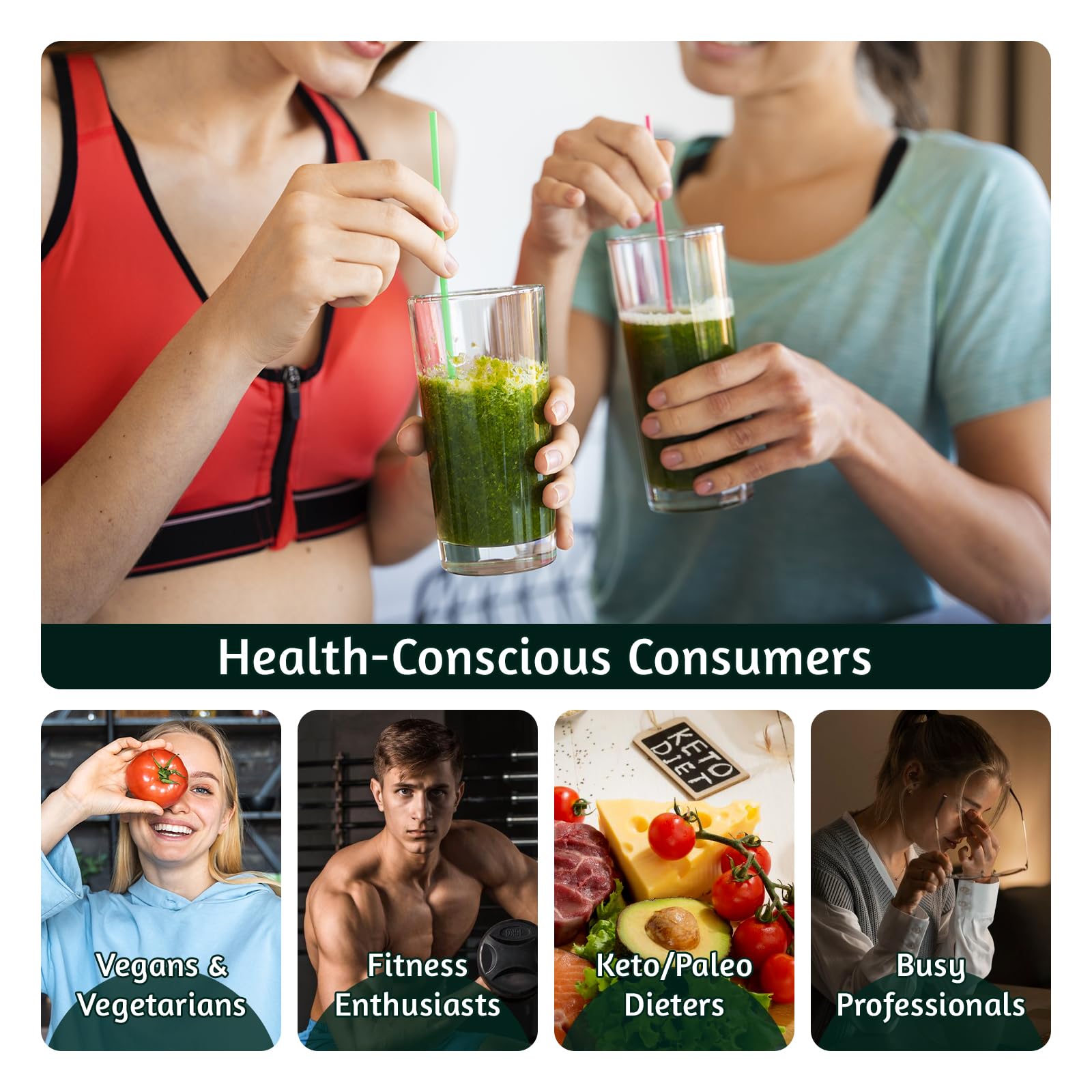 ATNreuro spirulina in smoothie image demonstrates vibrant color and energy-boosting potential.