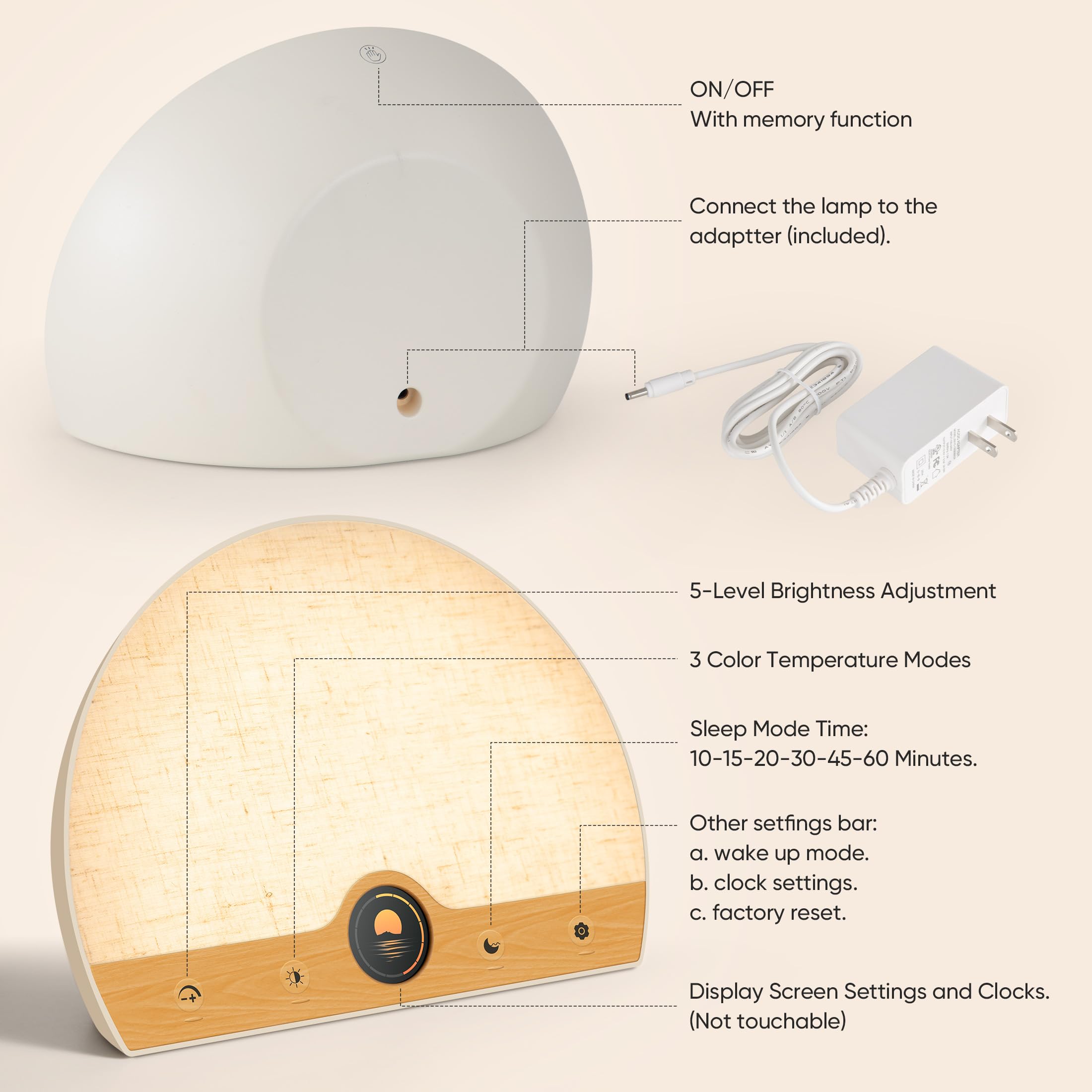 ATOROBROS Light Therapy Lamp provides a 2700K–6000K range for ambiance