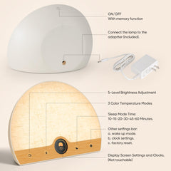 ATOROBROS Light Therapy Lamp provides a 2700K–6000K range for ambiance