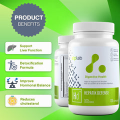 ATP LAB Hepatik Defense packaging box highlights branding and purpose