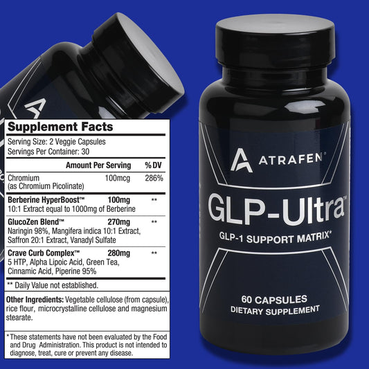 Atrafen GLP Ultra bottle front view with sleek design and appetite control focus