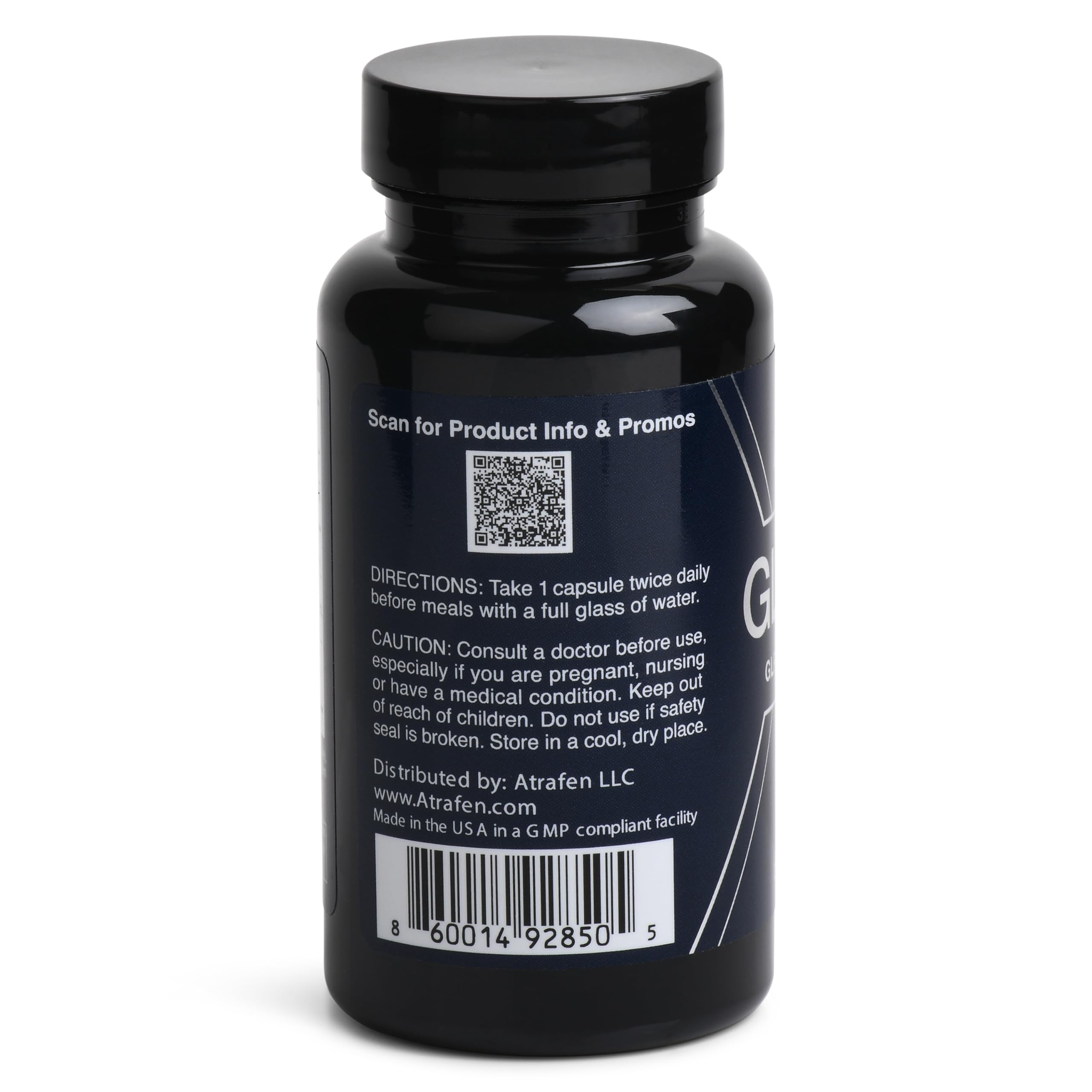 Atrafen GLP Ultra glass bottle setup presenting a clean modern health routine