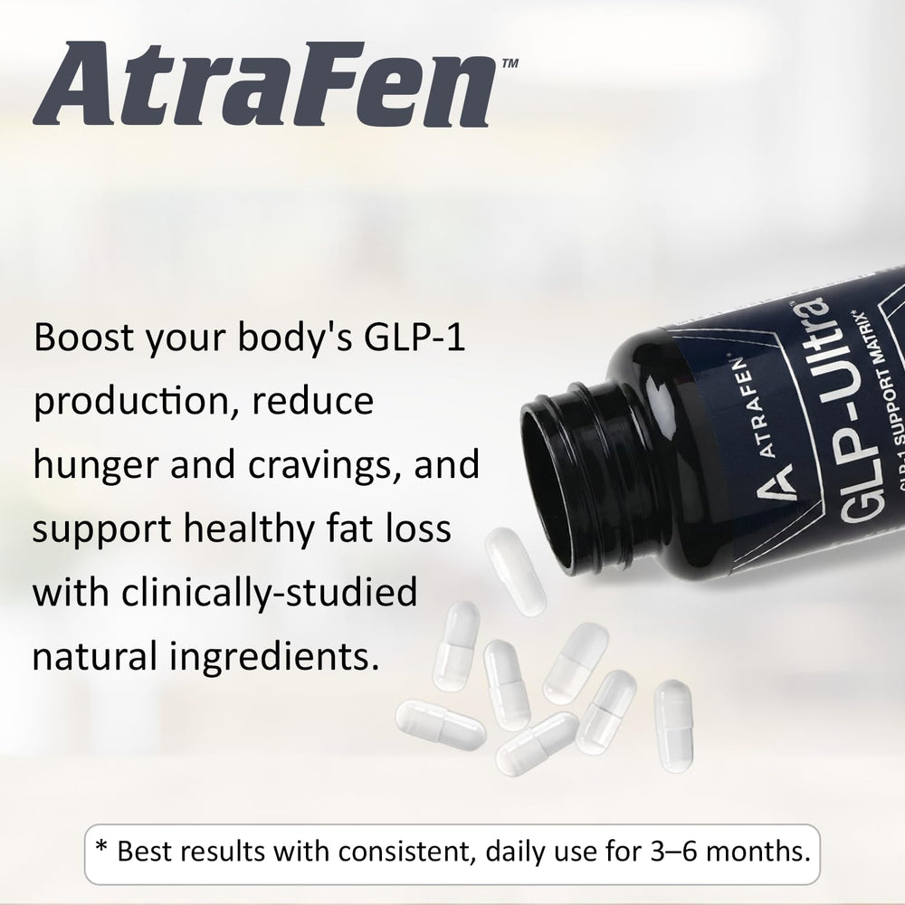 Atrafen GLP Ultra label details highlight 10:1 Berberine Boost for energy balance