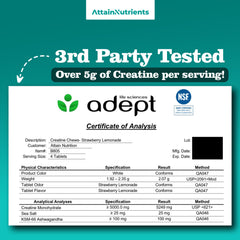 Gummy alternative format of Creatine Chews versus powders