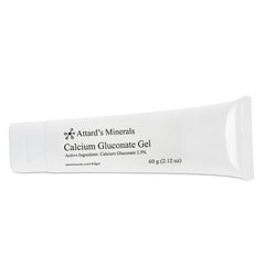 Attard's Minerals Calcium Gluconate Gel bottle, ready for hydrofluoric acid exposure first aid.
