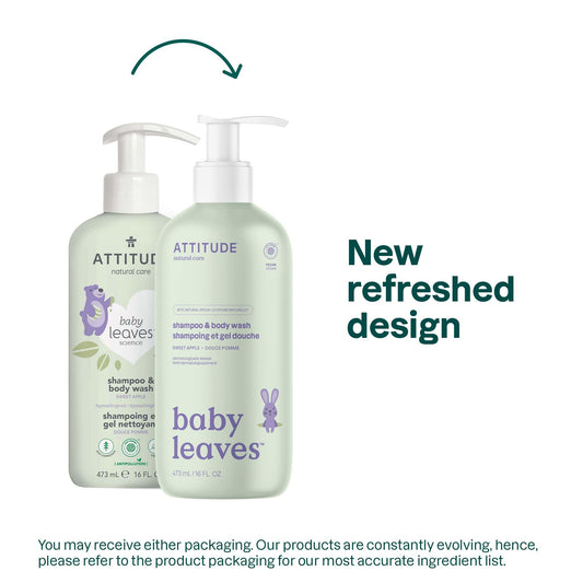 ATTITUDE Baby 2-in-1 lather demonstrates gentle, comforting cleansing for delicate skin.