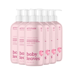ATTITUDE Baby 2-in-1 bottle front view, fragrance-free formula for sensitive skin.