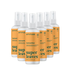 ATTITUDE hand sanitizer spray front bottle shows 62% alcohol for quick cleansing.