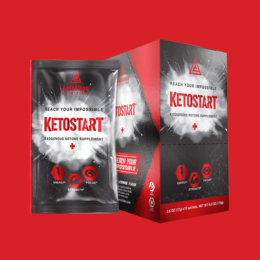 Audacious Nutrition Ketostart 10g ketone serving shown for rapid energy.