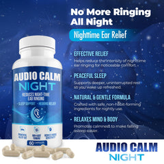 Audio Calm Night on bedside table evokes restful sleep ambiance