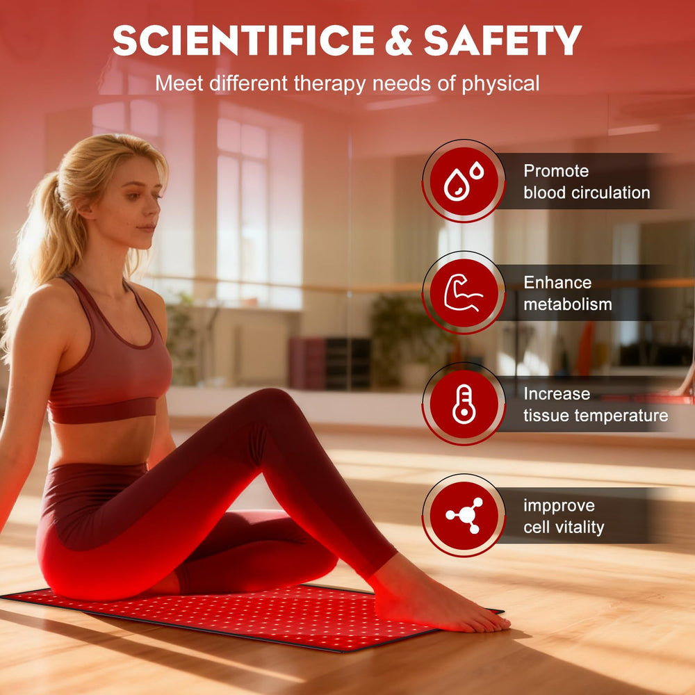 AUDODO red light therapy mat wearable adjustable fit for neck and back use