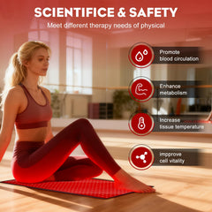 AUDODO red light therapy mat wearable adjustable fit for neck and back use