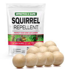 AUDQQM Squirrel Repellent balls for outdoor areas deter squirrels naturally.