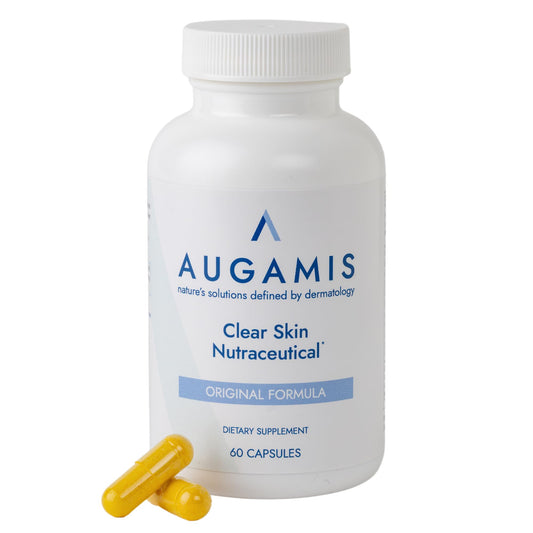 Augamis Hormonal Acne bottle front for convenient daily treatment against breakouts