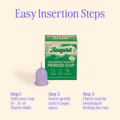 August Period Cup's travel pouch keeps the cup clean on the go.