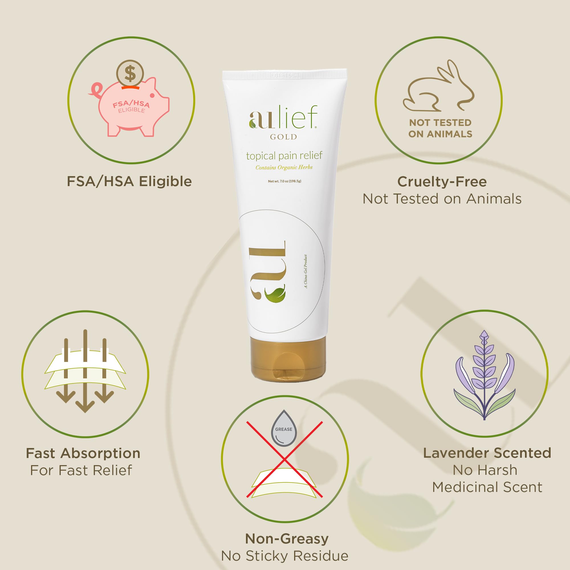 Aulief Gold 7oz tube packaging ready for home use