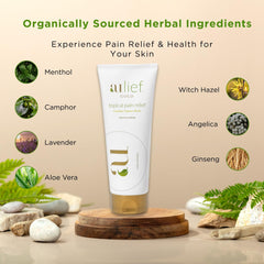 Close-up of Aulief Gold cream texture ready for massage