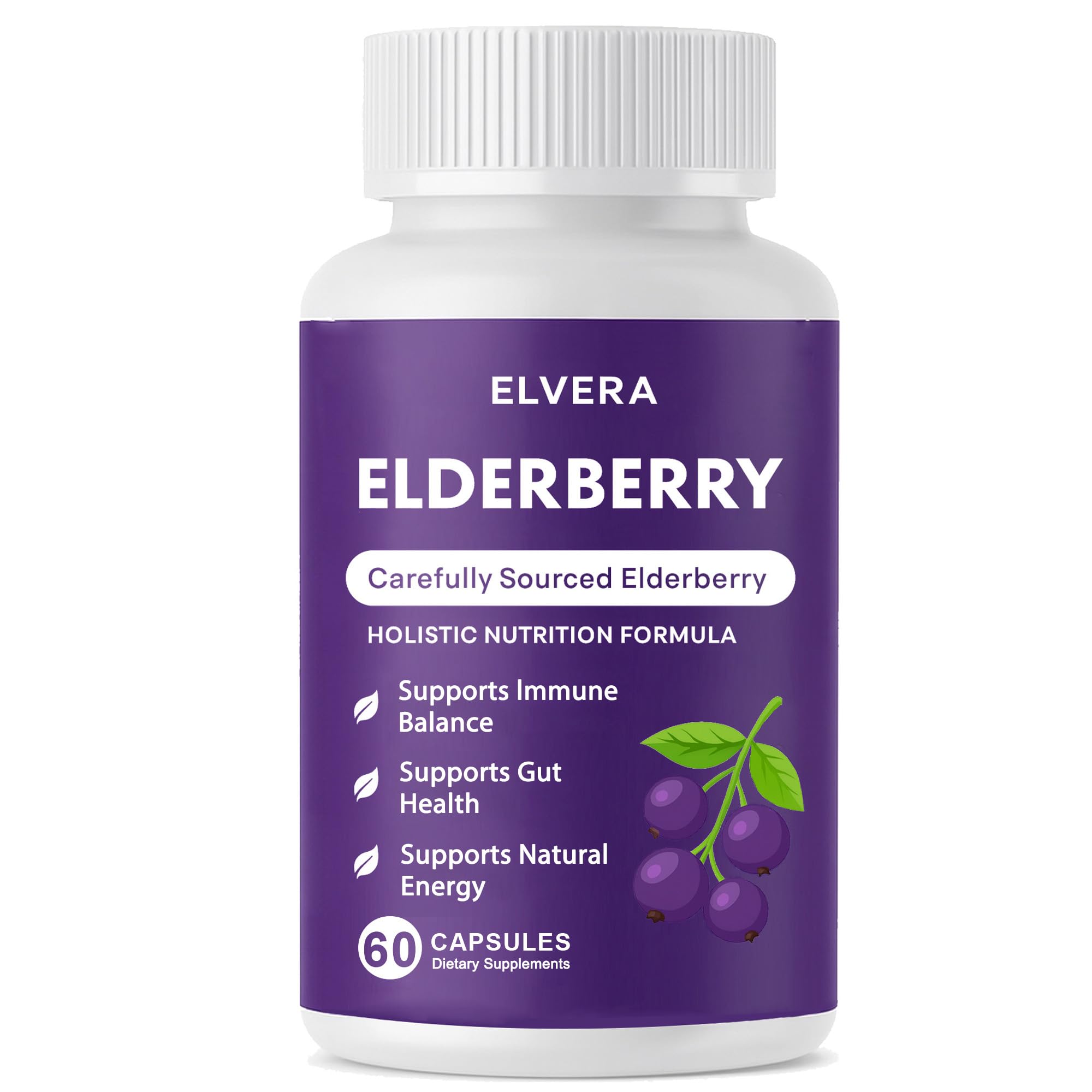 Aultink Elvera Elderberry Gut Support Complex bottle for daily immune support.