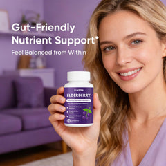Aultink Elvera elderberry capsules with zinc and vitamin C supporting immune and energy needs.