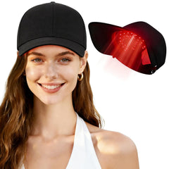 AUQLEF red light hair growth cap wearable for convenient at-home treatment.
