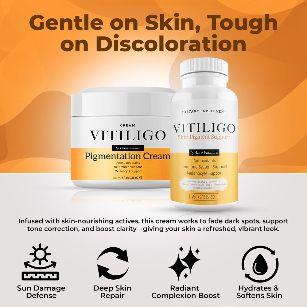 Aura Vitamins Dermawonder cream on skin, demonstrating upward massage technique for absorption.