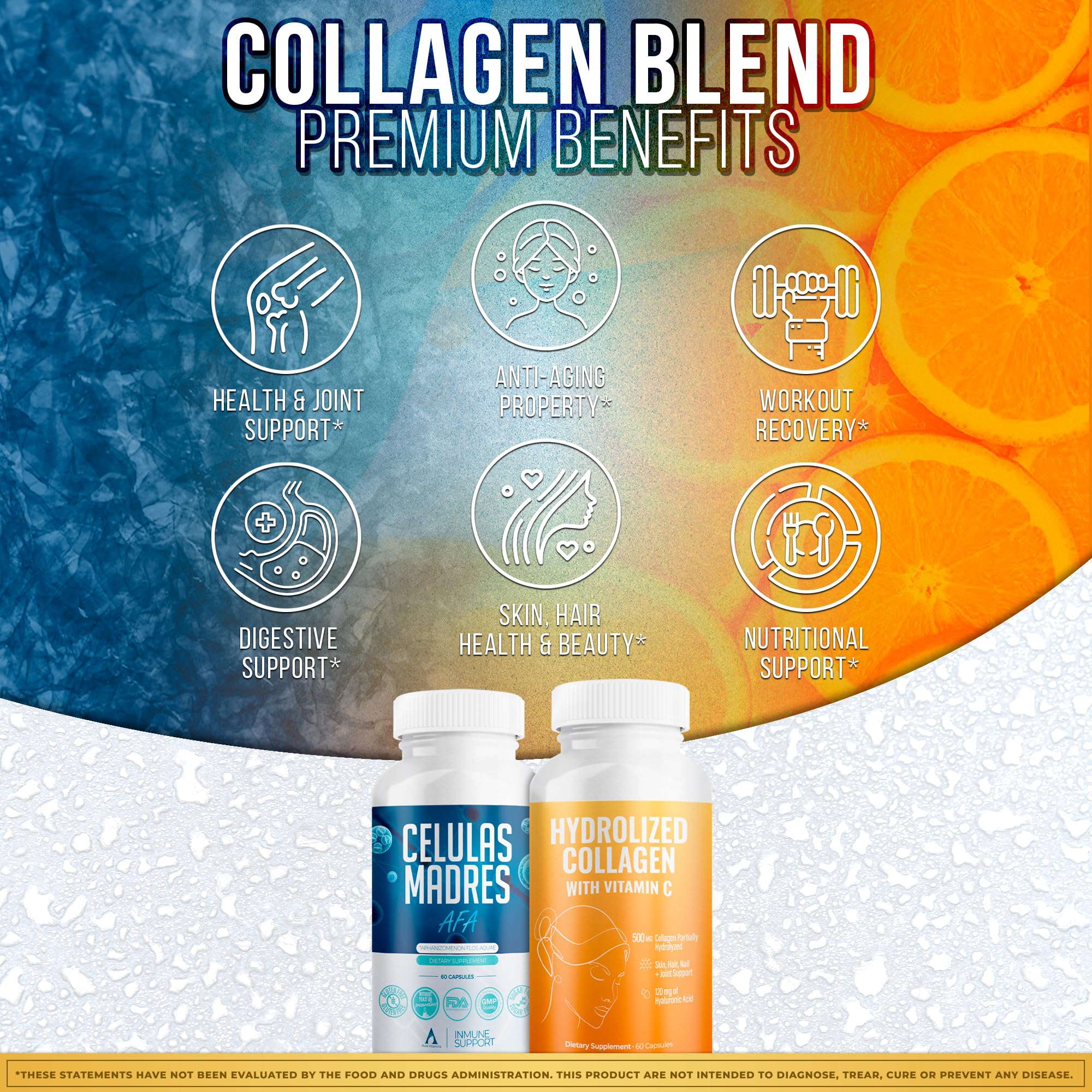 Aura Vitamins skin-hair-nails support visual suggesting radiant wellness in routine.