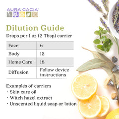 Aura Cacia Lavender Oil sustainably sourced note emphasizes ethical aromatherapy