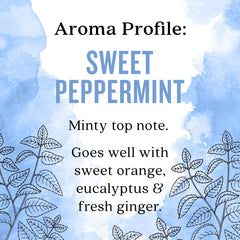 Aura Cacia Sweet Peppermint Oil applied to massage oil for a refreshing rub.
