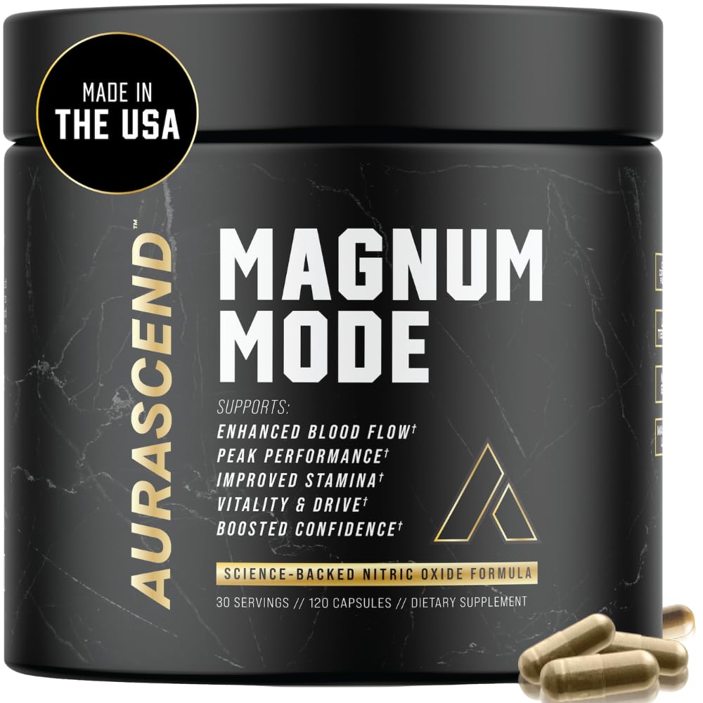 Aurascend Magnum Mode bottle close-up signaling daily performance support