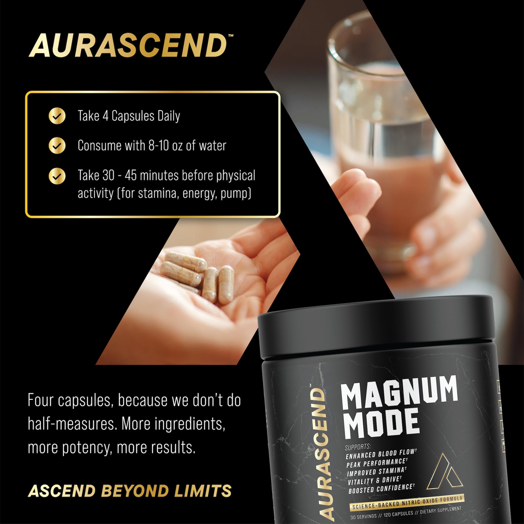 Aurascend Magnum Mode daily-use shot suggesting routine energy support