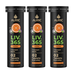 Auric Herbal Liver Support bottle front view for daily detox and liver health.