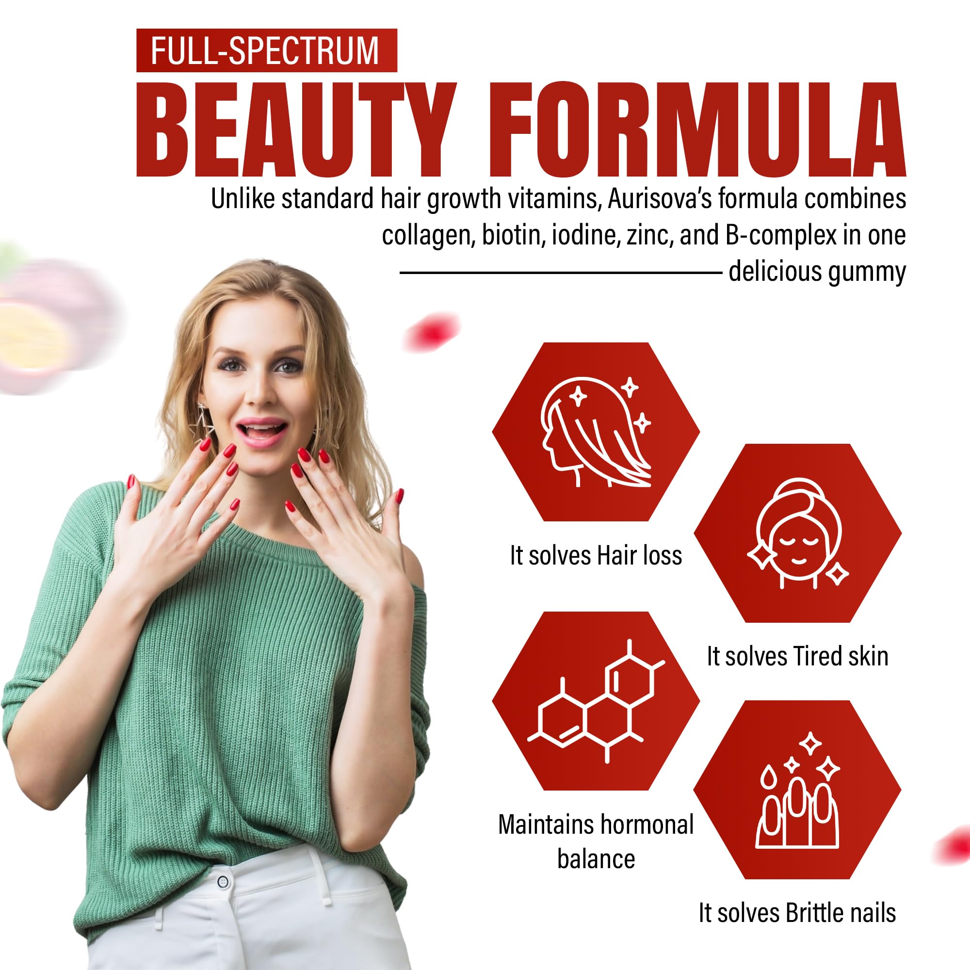 Aurisova Everyday Glow Non-GMO and gluten-free labeling