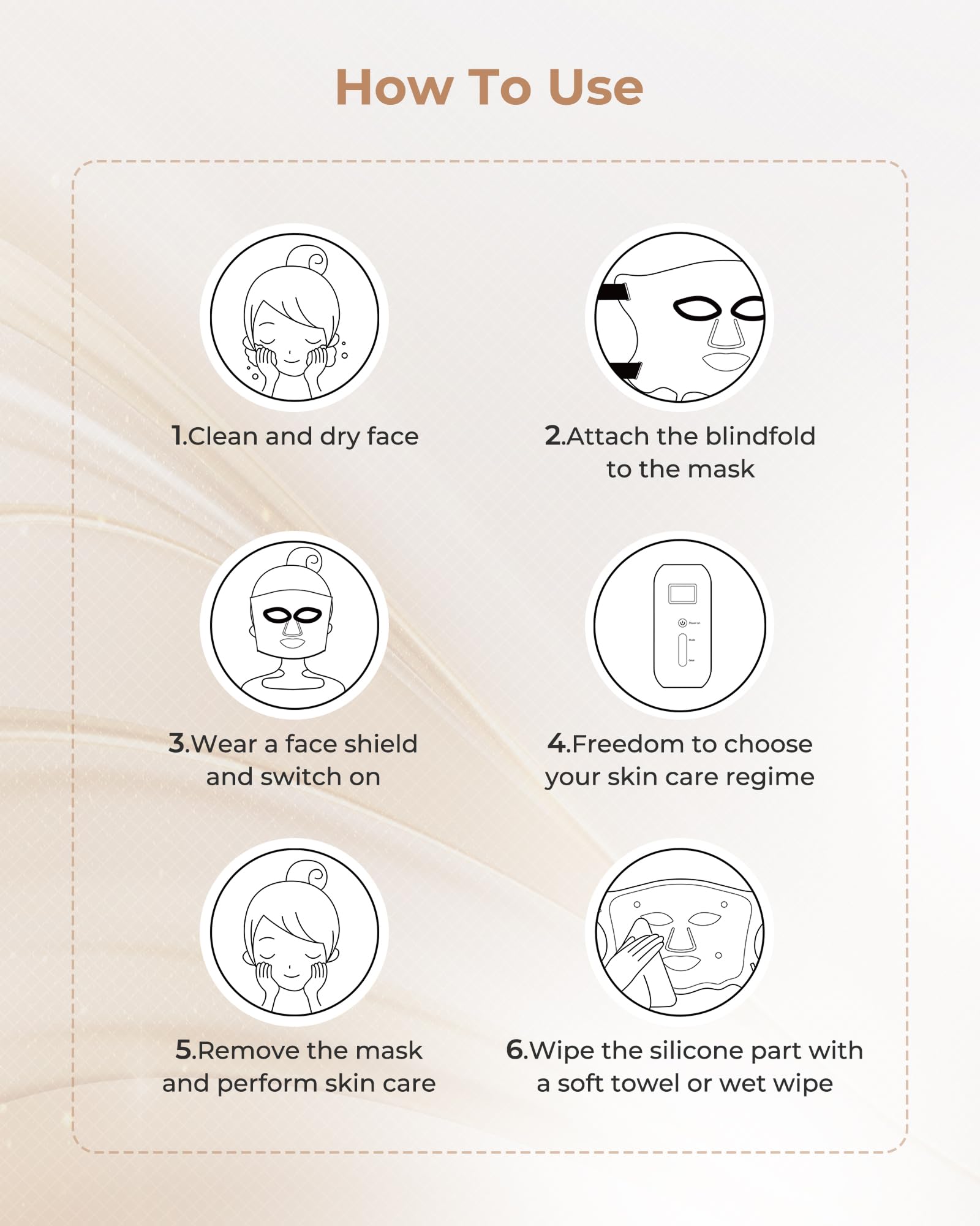 Aurphany complete phototherapy kit with mask, straps, and eye masks