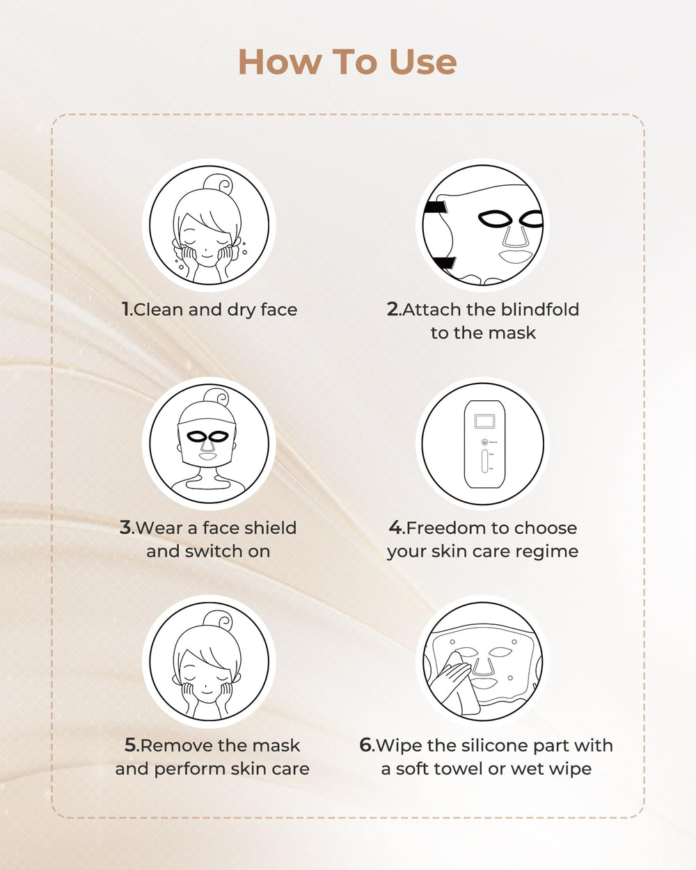 Aurphany complete phototherapy kit with mask, straps, and eye masks
