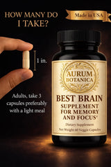 AURUM BOTANICA L-theanine and caffeine blend promotes calm focus.
