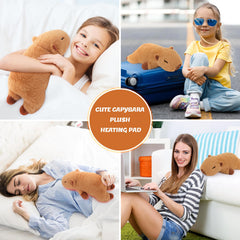 Auspicious Beginning Capybara plush with flat design for flexible placement.