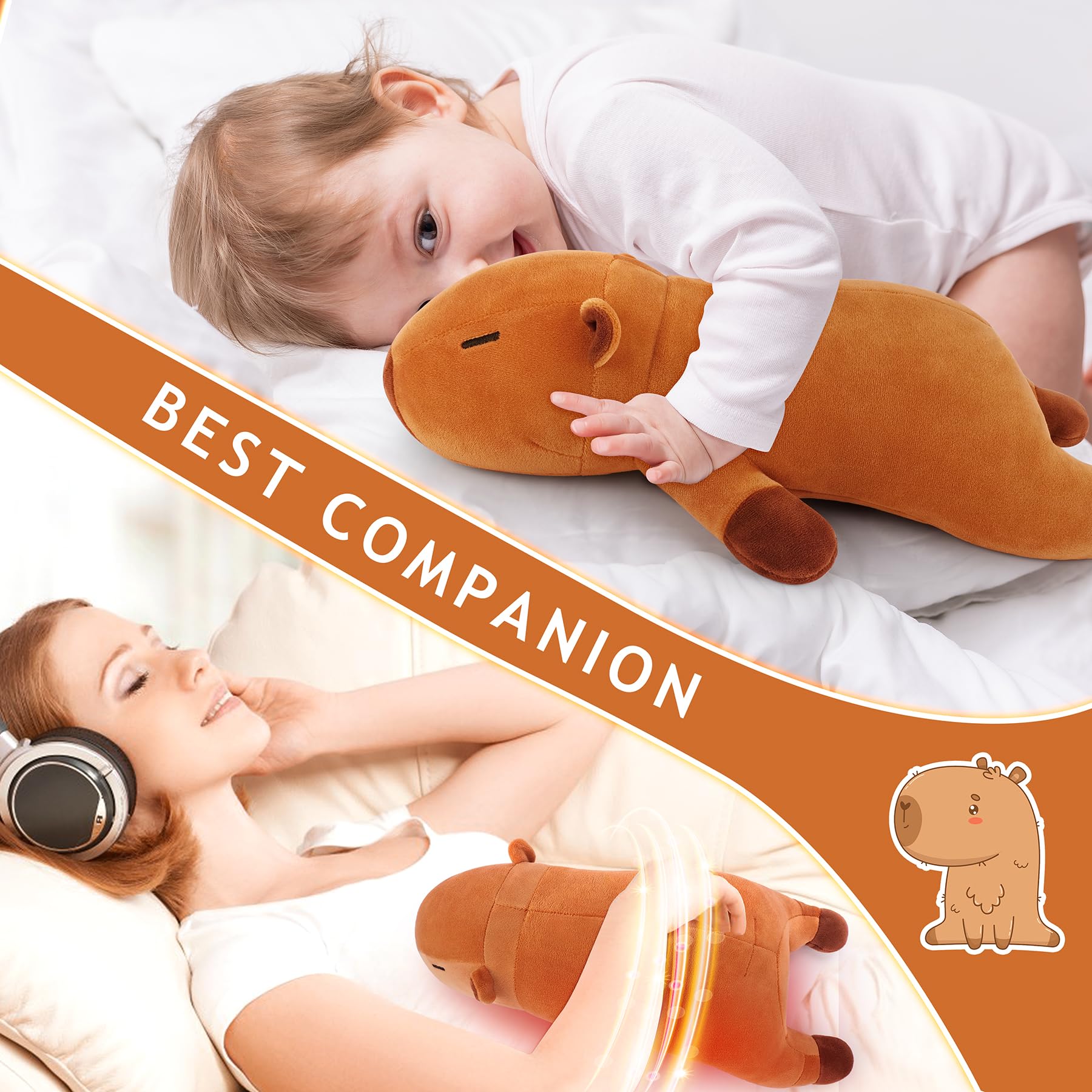 Auspicious Beginning Capybara heating pad cooling pack ready for cool-down on hot nights.
