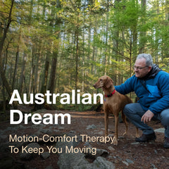 Australian Dream back pain cream application showing quick absorption.