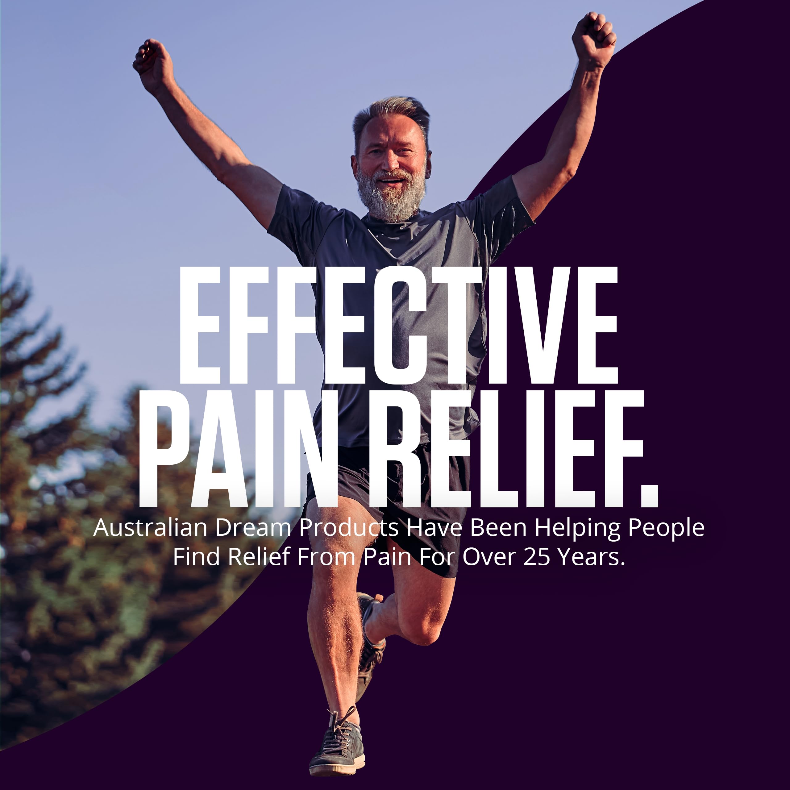 Australian Dream brand story visuals conveying care and relief