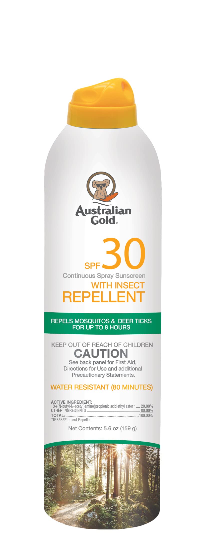 Australian Gold discreet fragrance helps mask repellent odors during outdoor use