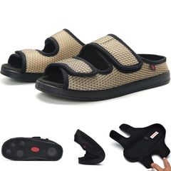 AUSTYLCO men's diabetic sandals with full-open design for easy wearing on swollen feet.