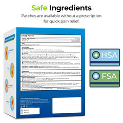 AUVON Max Strength Patch large patch can be trimmed to fit joints.