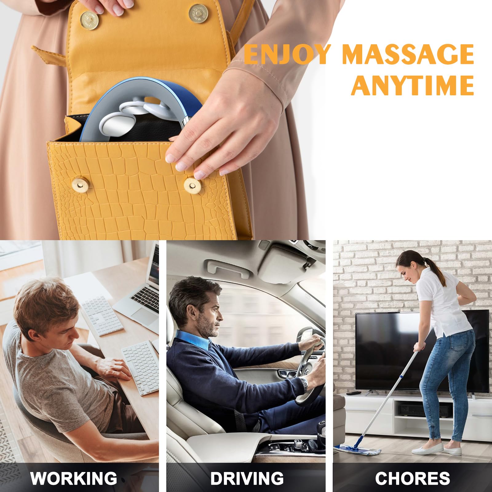 Auxoliev neck massager compact and travel-friendly for busy days