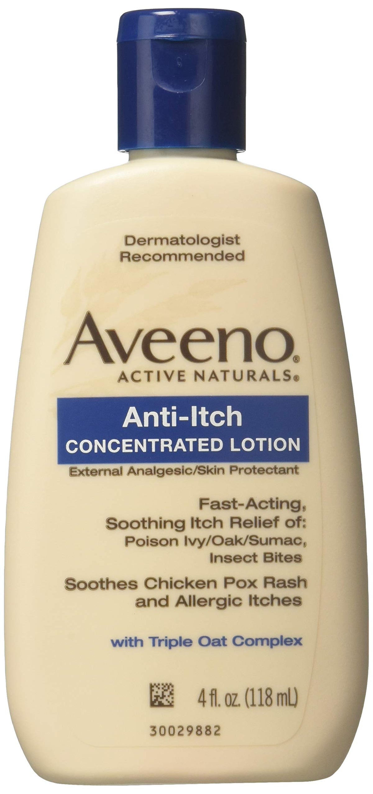 Aveeno Anti-Itch Concentrated Lotion bottle 4 oz pack of 6 for itch relief