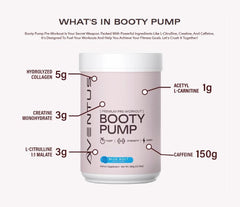 Aventus Booty Pump powder scoop ready to mix for pre-workout fueling.
